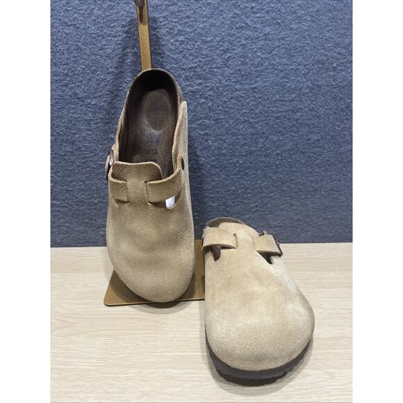 Birkenstock Boston Suede Leather Clogs Mule Slip On Casual Womens Size 39 - Picture 1 of 11